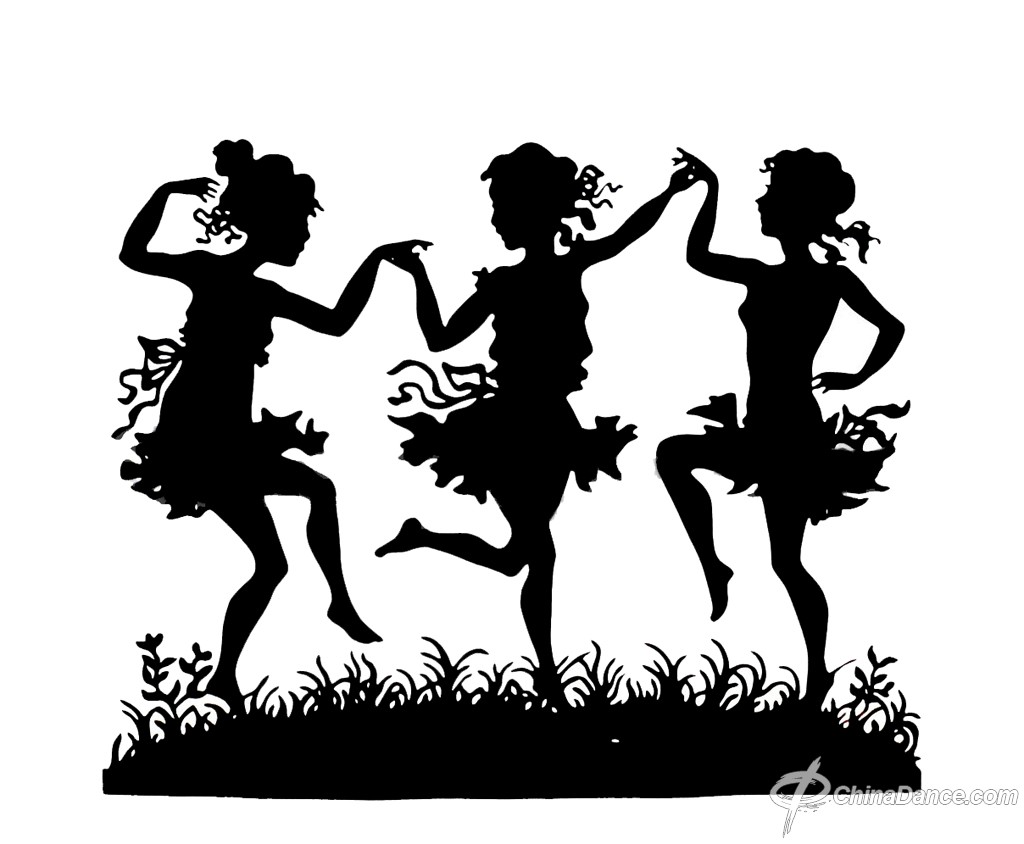 跳舞的小女孩剪纸设计图__女性妇女_人物图库_设计图库_昵图网nipic.com